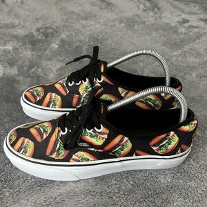Vans Off The Wall Late Night Hamburger Print Black Men’s 7.5 / Women’s 9